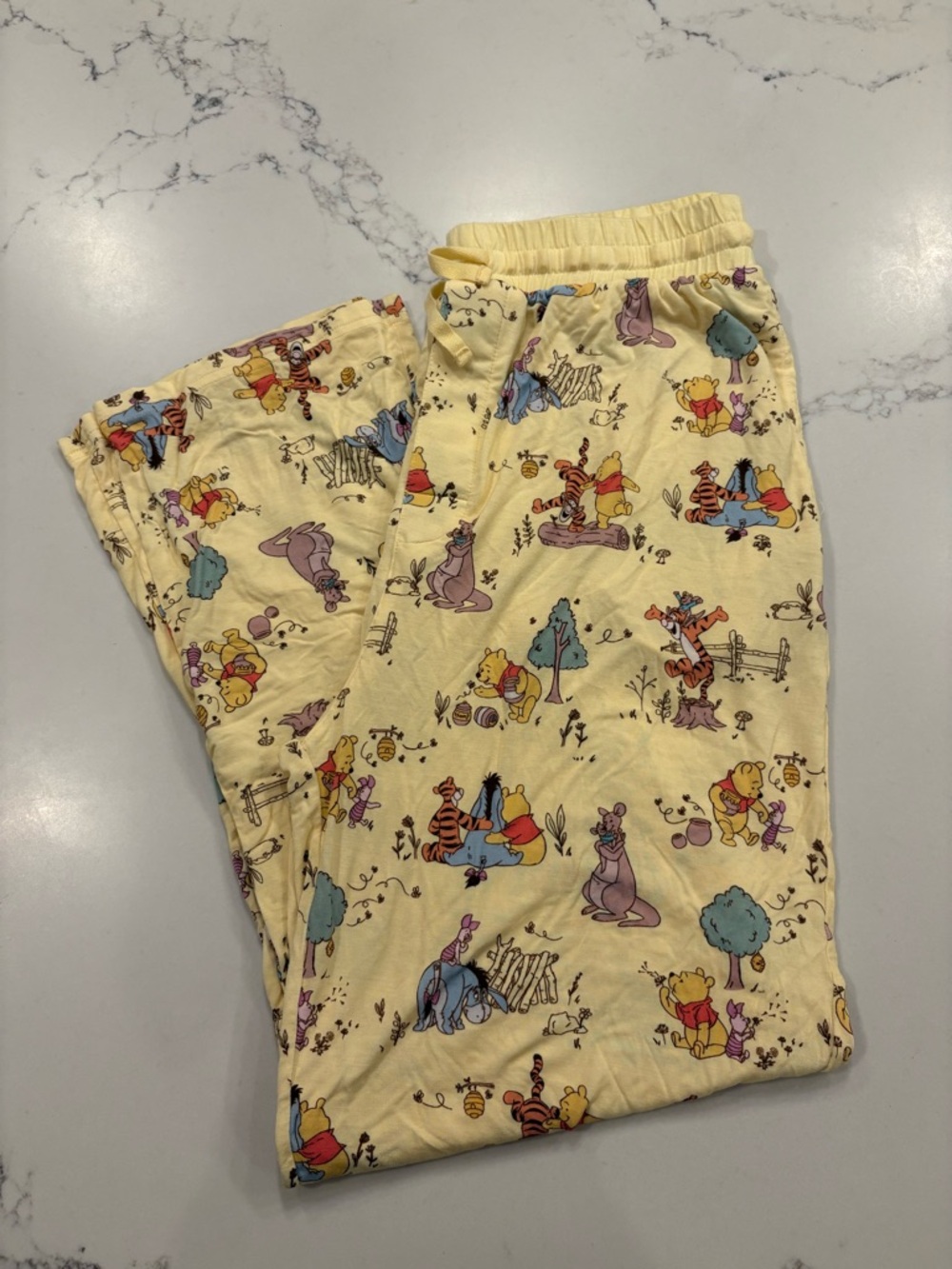 Women’s Medium Little Sleepies Bamboo Disney Pooh Flare Pajama PJ Pants Soft